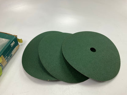 3M 01927 50 Grit Green Corps Fibre Disks - 3 Discs Total, As Shown