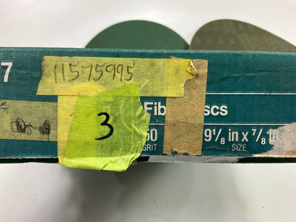 3M 01927 50 Grit Green Corps Fibre Disks - 3 Discs Total, As Shown