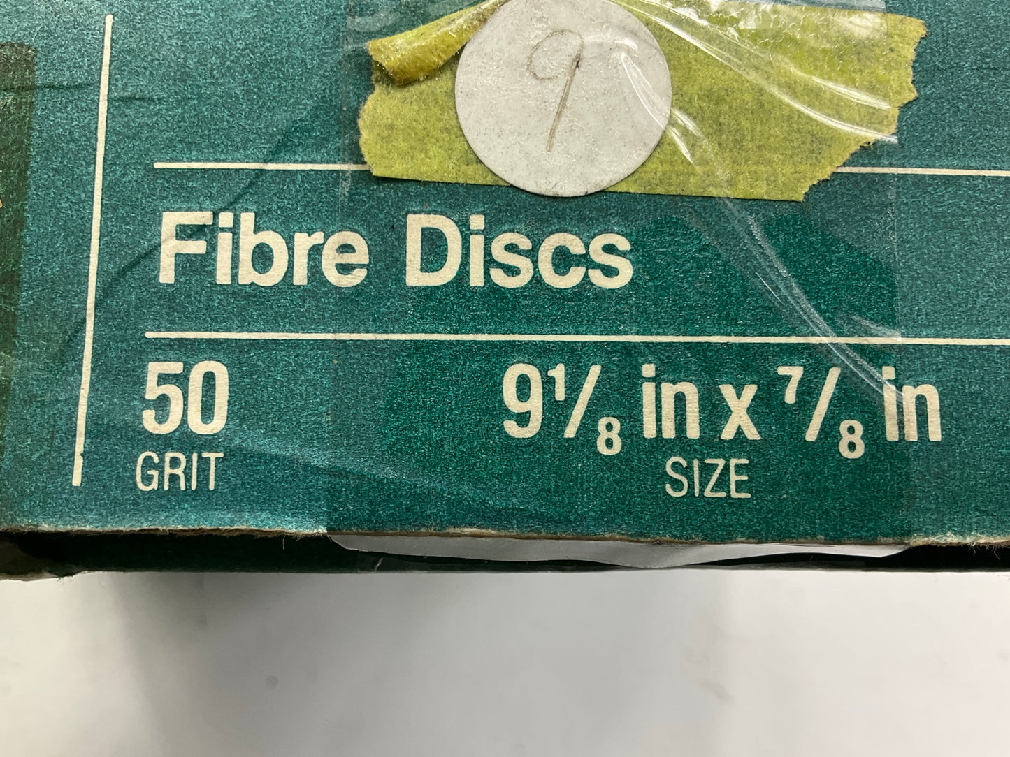 3M 01927 50 Grit Green Corps Fibre 9'' Sanding Disk - 9 Discs Total, As Shown