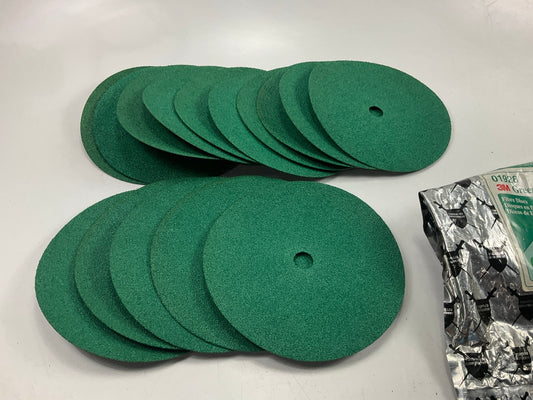 15 Discs - 3M 01928 Green Corps Fibre Sanding Disc, 9-1/8'' X 7/8'', 36 Grit