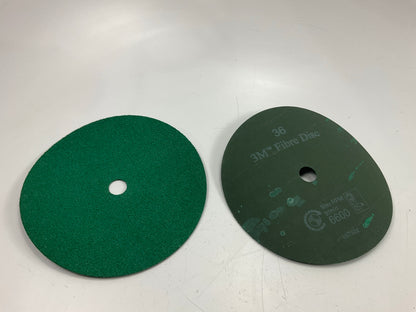 15 Discs - 3M 01928 Green Corps Fibre Sanding Disc, 9-1/8'' X 7/8'', 36 Grit