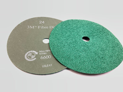 3M 01929 Coated Abrasive Grinding Disc - 24 Grit 9-1/8''x7/8'', PACK OF (18) Discs