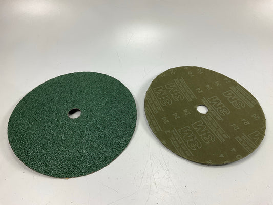 3M 01929 Coated Abrasive Grinding Disc - 24 Grit 9-1/8''x7/8'', 4 Discs