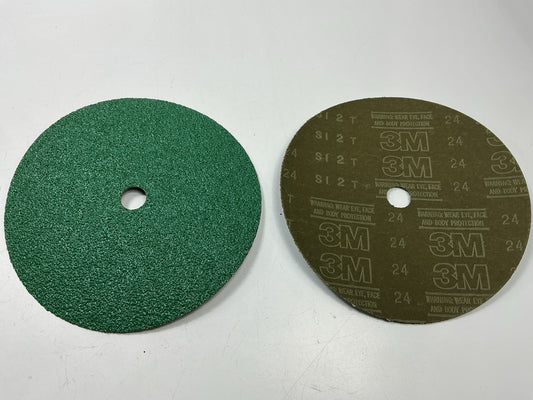3M 01929 Coated Abrasive Grinding Disc - 24 Grit 9-1/8''x7/8'', PACK OF (7) Discs