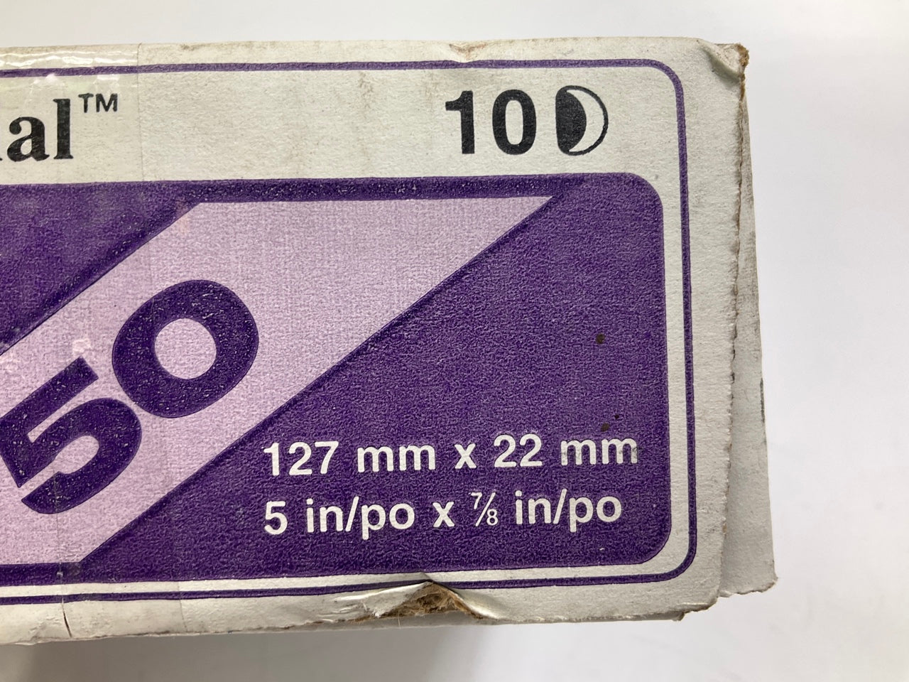 3M 01943 Imperial 5'' X 7/8'' 50 Grit Fiber Disc - 10 / Pack