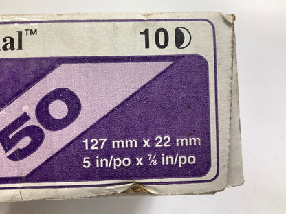 3M 01943 Imperial 5'' X 7/8'' 50 Grit Fiber Disc - 10 / Pack