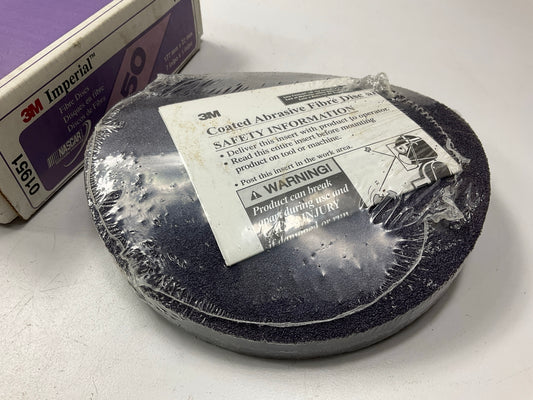 3M 01951 IMPERIAL 7'' X 7/8'' 50 Grit Fiber Grinding Abrasive Disc, Box Of 10