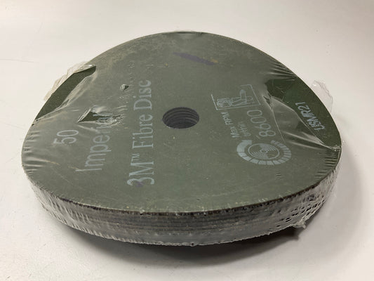 3M 01951 IMPERIAL 7'' X 7/8'' 50 Grit Fiber Grinding Abrasive Disc, Box Of 10