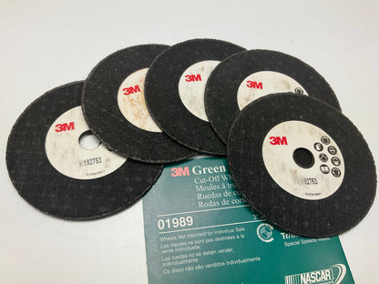 3M 01989 Green Corps Cut Off Wheel 3'' X 1/32'' X 3/8'', 5 Wheels Total