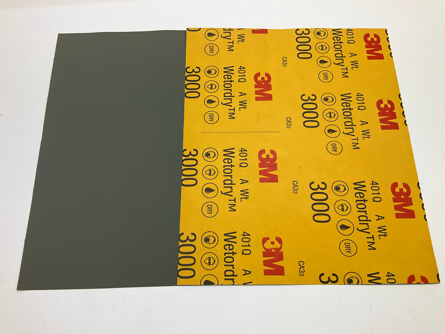 18 Sheets Total - 3M 01999 Sandpaper Sheets, 3000 Grit, Wetordy, 9''x11''