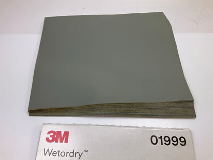 3M 01999 Sandpaper Sheets, 3000 Grit, Wetordy, 9''x11'', 50 Sheets