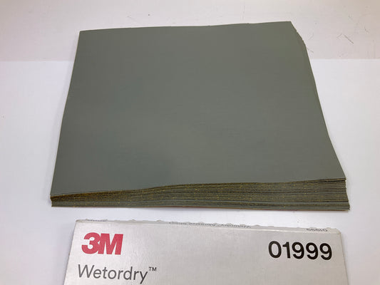 3M 01999 Sandpaper Sheets, 3000 Grit, Wetordy, 9''x11'', 50 Sheets