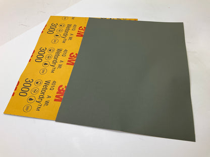 3M 01999 Sandpaper Sheets, 3000 Grit, Wetordy, 9''x11'', 50 Sheets