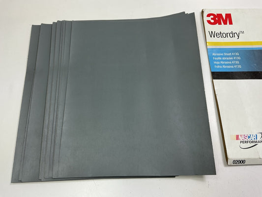 3M 02000 Wetordry Abrasive Sandpaper Sheets 9'' X 11'' , 600A 600 Grit, 25 Sheets