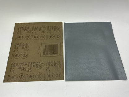3M 02000 Wetordry Abrasive Sandpaper Sheets 9'' X 11'' , 600A 600 Grit, 25 Sheets