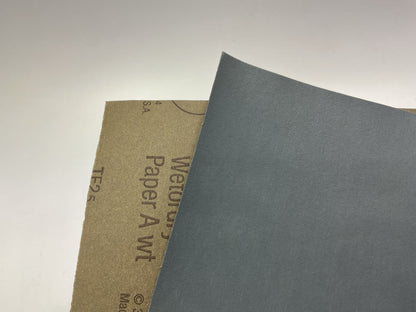 3M 02000 Wetordry Abrasive Sandpaper Sheets 9'' X 11'' , 600A 600 Grit, 25 Sheets