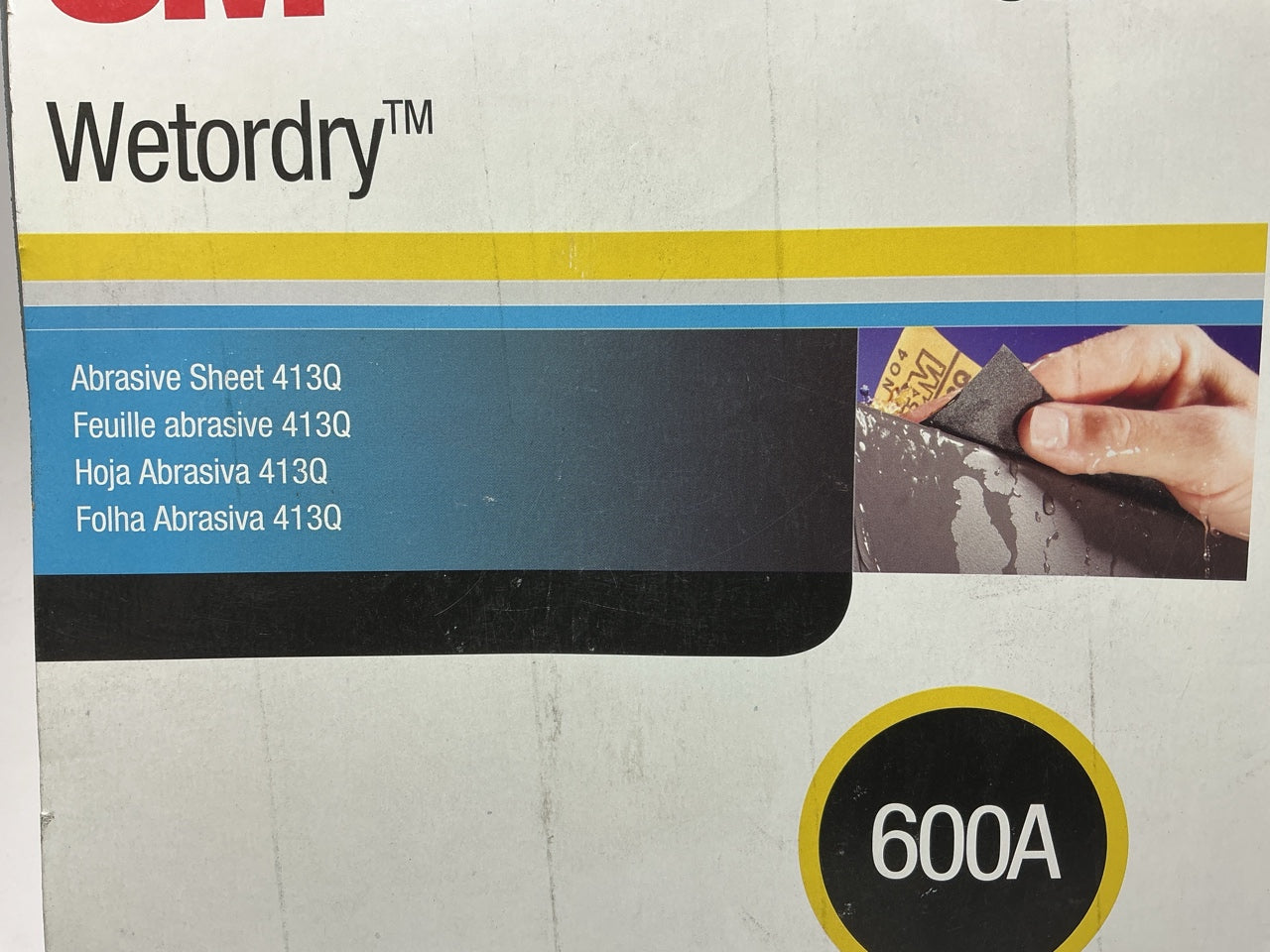 3M 02000 Wetordry Abrasive Sandpaper Sheets 9'' X 11'' , 600A 600 Grit, 25 Sheets