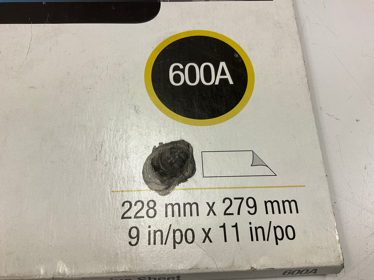 3M 02000 Wetordry Abrasive Sandpaper Sheets 9'' X 11'' , 600A Grit, Pack Of (39)