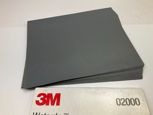 3M 02000 Wetordry Abrasive Sandpaper Sheets 9'' X 11'' , 600A Grit, Pack Of (50)