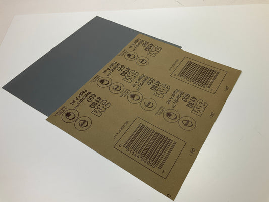 3M 02000 Wetordry Abrasive Sandpaper Sheets 9'' X 11'' , 600A Grit, Pack Of (50)