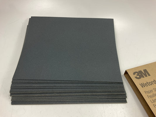 3M 02014 Wetordry Sandpaper Sheets 9'' X 11'' Sanding Sheets, 180 Grit, Pack Of 50