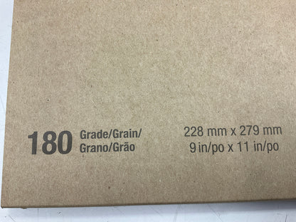 3M 02014 Wetordry Sandpaper Sheets 9'' X 11'' Sanding Sheets, 180 Grit, Pack Of 50