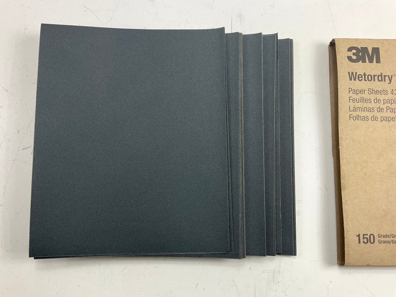 3M 02015 Wetordry 9'' X 11'' 150 Grit 431Q Sandpaper Sheets, Pack Of 50 Pcs