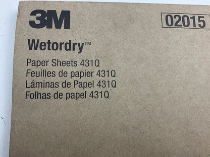 3M 02015 Wetordry 9'' X 11'' 150 Grit 431Q Sandpaper Sheets, Pack Of 50 Pcs