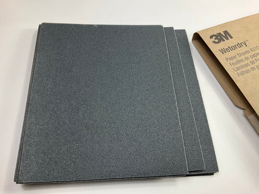 3M 02018 Wetordry 9''x11'' 80 Grit Sandpaper Sheets - 33 Sheets Total