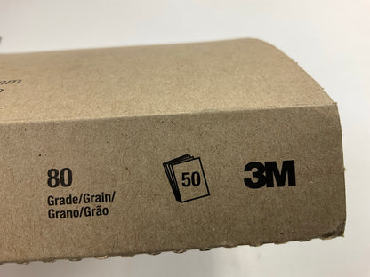 3M 02018 Wetordry 9''x11'' 80 Grit Sandpaper Sheets - 33 Sheets Total