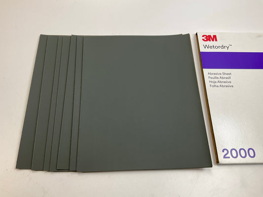 3M 02020 Wetordry Abrasive Sandpaper Sheet 2000 Grit 9'' X 11'' (50 Sheets)