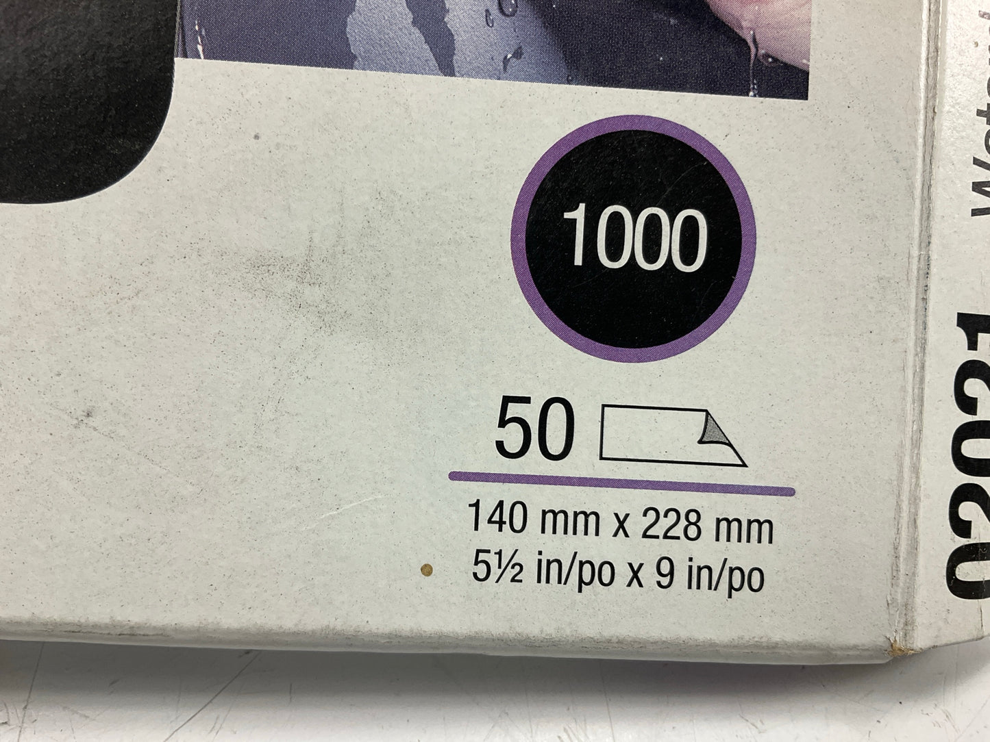49 Sheets Only, 3M 02021 Wetordry Abrasive Sandpaper Sheets, 5.5''x9'',  1000 Grit
