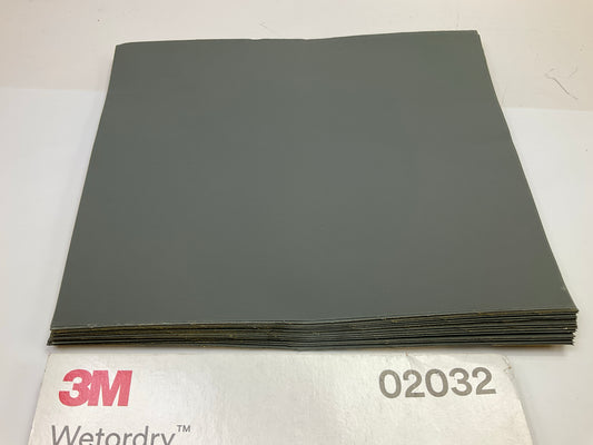 3M 02032 Wetordry Sandpaper Abrasive Sheets - 1500 Grit, 11''x9'', Box Of 50