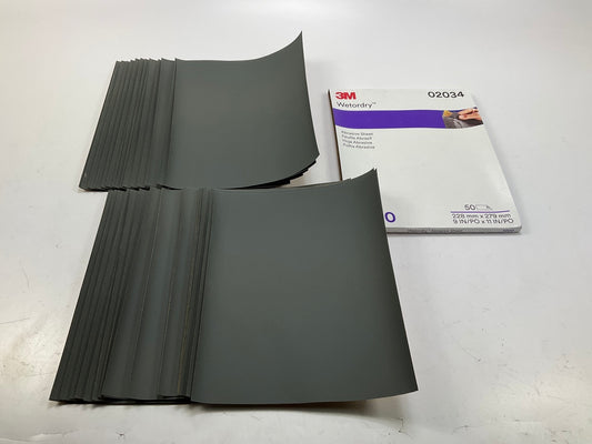 3M 02034 Wetordry Abrasive Sandpaper Sheet 1000 Grit, 9 In X 11 In (50 Sheets)