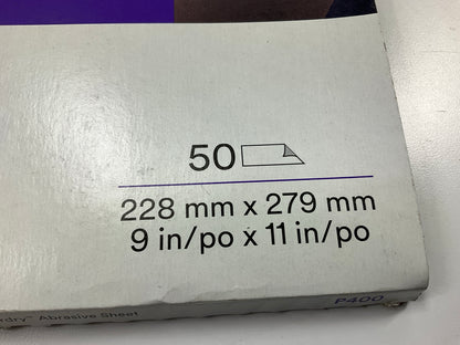 3M 02038 Wetordry Abrasive Sandpaper Sheets -  9''X11'', Grit: P400, QTY.50