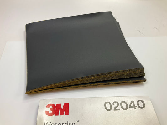 3M 02040 Wetordy Sandpaper Sheets, 9'' X 11'', P320 320 Grit,  Pack Of (50)
