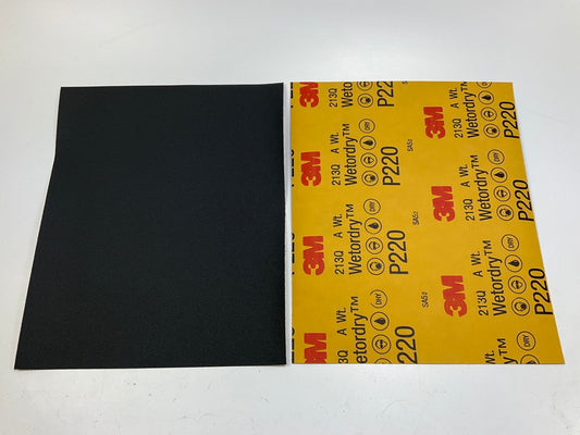 3M 02043 Wetordry Abrasive Sandpaper Sheet, 413Q, 220+ Grit, 9'' X 11'', 50 / PACK