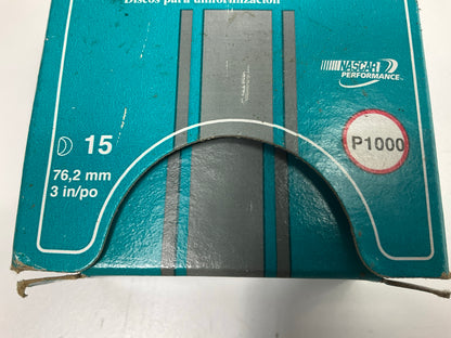 3M 02068 Trizact Hookit II 3'' P1000 Grit Non-Vacuum Blending PSA Disc, 15 Pcs