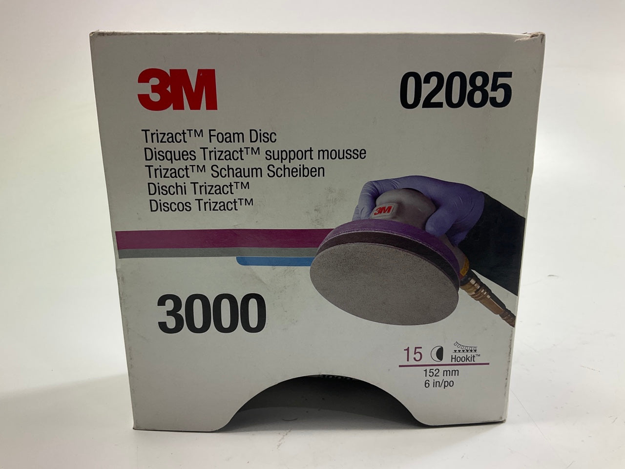 3M Trizact 02085 443SA Abrasive Sanding Discs, 6 In Dia, 3000 Grit, 15 Discs