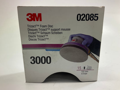 3M Trizact 02085 443SA Abrasive Sanding Discs, 6 In Dia, 3000 Grit, 15 Discs