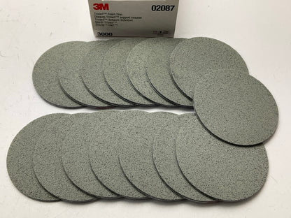3M 02087 Trizact Hookit 3'' P3000 Grit Foam Disc Automotive 15 Discs / Box