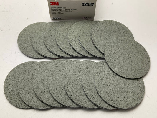 3M 02087 Trizact Hookit 3'' P3000 Grit Foam Disc Automotive 15 Discs / Box