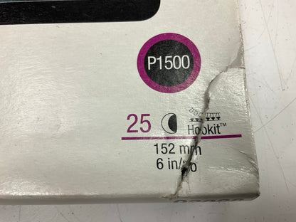 3M 02088 Trizact P1500 Grit 6'' Hookit Clear Coat Sanding Disc - 25 / Pack