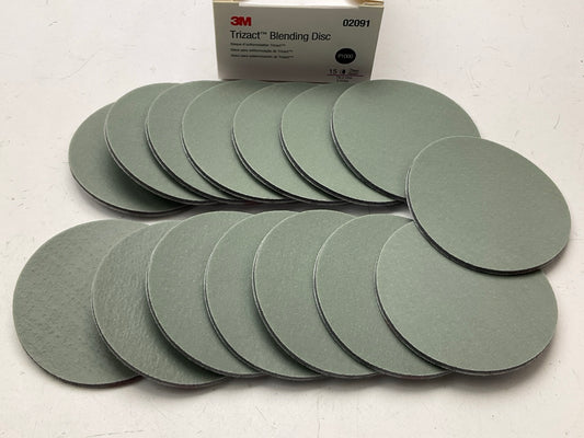 3M 02091 Trizact Hookit Blending Disc, 3 Inch, P1000 Grit, 15 Discs / Box