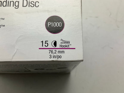 3M 02091 Trizact Hookit Blending Disc, 3 Inch, P1000 Grit, 15 Discs / Box