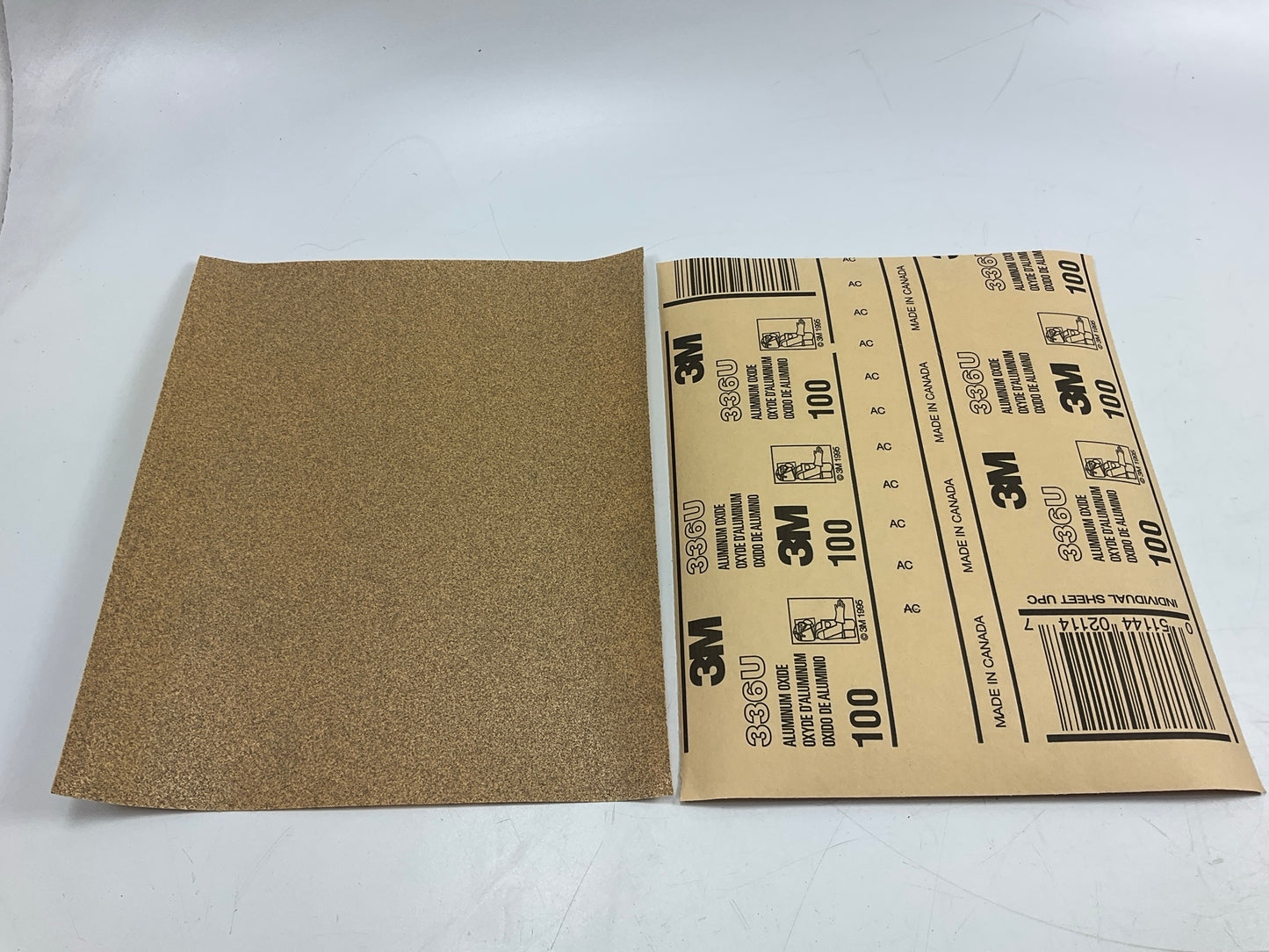 3M 02114 Production Sandpaper Sheet 100C Grit 9'' X 11'' - 100 Sheets Total