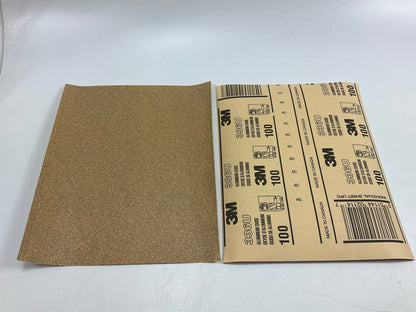 3M 02114 Production Sandpaper Sheet 100C Grit 9'' X 11'' - 100 Sheets Total