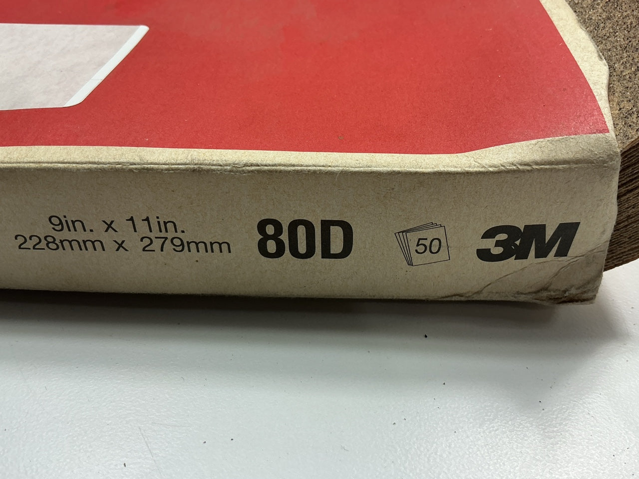 3M 02115 Sandpaper Sheet 9'' X 11'' Abrasive Sanding Sheet 80 Grit, 50 / Box