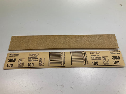 3M 02134 Aluminum Oxide Sandpaper Sheets 100C Grit, 2-3/4''x17-1/2'', 200 Pack