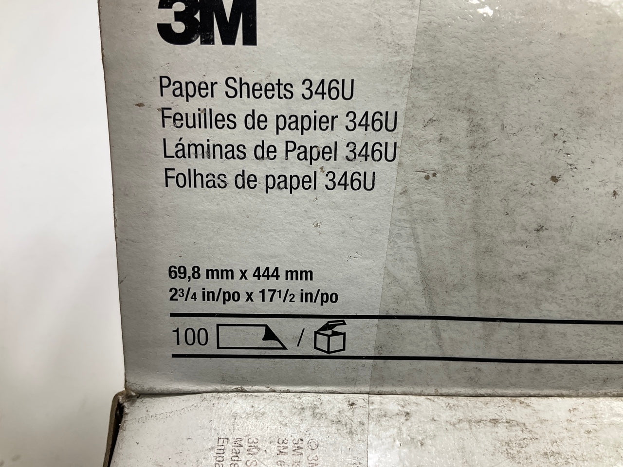 3M 02139 36D 36 Grit Sandpaper Sheets 346U 2-3/4''x17-1/2'', Pack Of (100 Sheet)